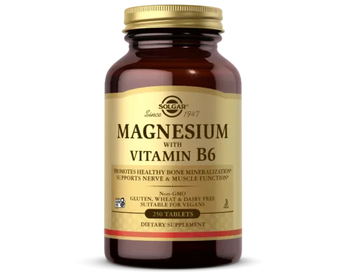 Магній з вітаміном В-6 Solgar (Magnesium With Vitamin B6) 250 таблеток Магній з вітаміном В-6 Solgar (Magnesium With Vitamin B6) 250 таблеток
