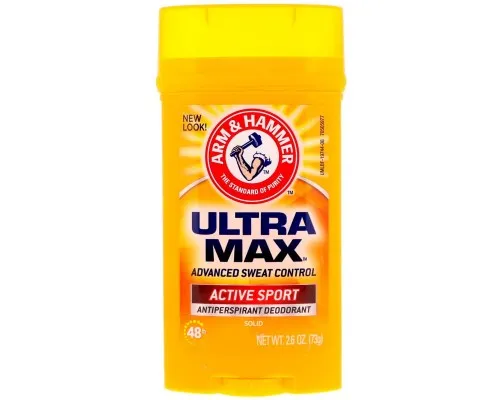 Твердый антиперспирантный дезодорант, для мужчин, активный спорт, Arm & Hammer, 2,6 унции (73 г) Твердый антиперспирантный дезодорант, для мужчин, активный спорт, Arm & Hammer, 2,6 унции (73 г)