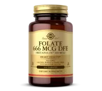 Фолиевая кислота метафолин Solgar (Folate DFE) 666 мкг 100 таблеток