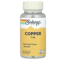 Мідь Solaray "Copper" 2 мг, 100 капсул
