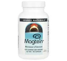Магній L-Треонат Source Naturals (Magtein) 667 мг, 90 капсул