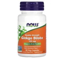 Гинкго Билоба Now Foods (Ginkgo Biloba) 120 мг 50 растительных капсул