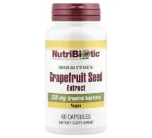 Экстракт косточки грейпфрута (GSE), максимальной силы действия NutriBiotic 250 мг, 60 капсул
