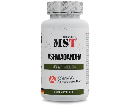 Корень ашваганды KSM-66 MST (Ashwagandha) 60 капсул Корень ашваганды KSM-66 MST (Ashwagandha) 60 капсул