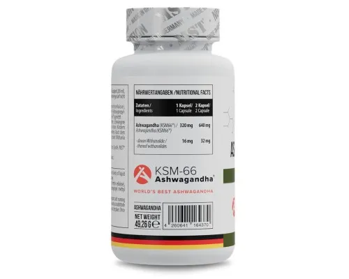 Корень ашваганды KSM-66 MST (Ashwagandha) 60 капсул Корень ашваганды KSM-66 MST (Ashwagandha) 60 капсул