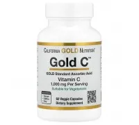 Вітамін С класу USP California Gold Nutrition (Gold C) 1000 мг, 60 вегетаріанських капсул