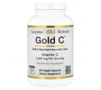 Вітамін С класу USP California Gold Nutrition (Gold C) 1000 мг, 240 вегетаріанських капсул