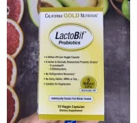 California Gold Nutrition, LactoBif, пробиотики, 5 млрд КОЕ, 10 вегетарианских капсул